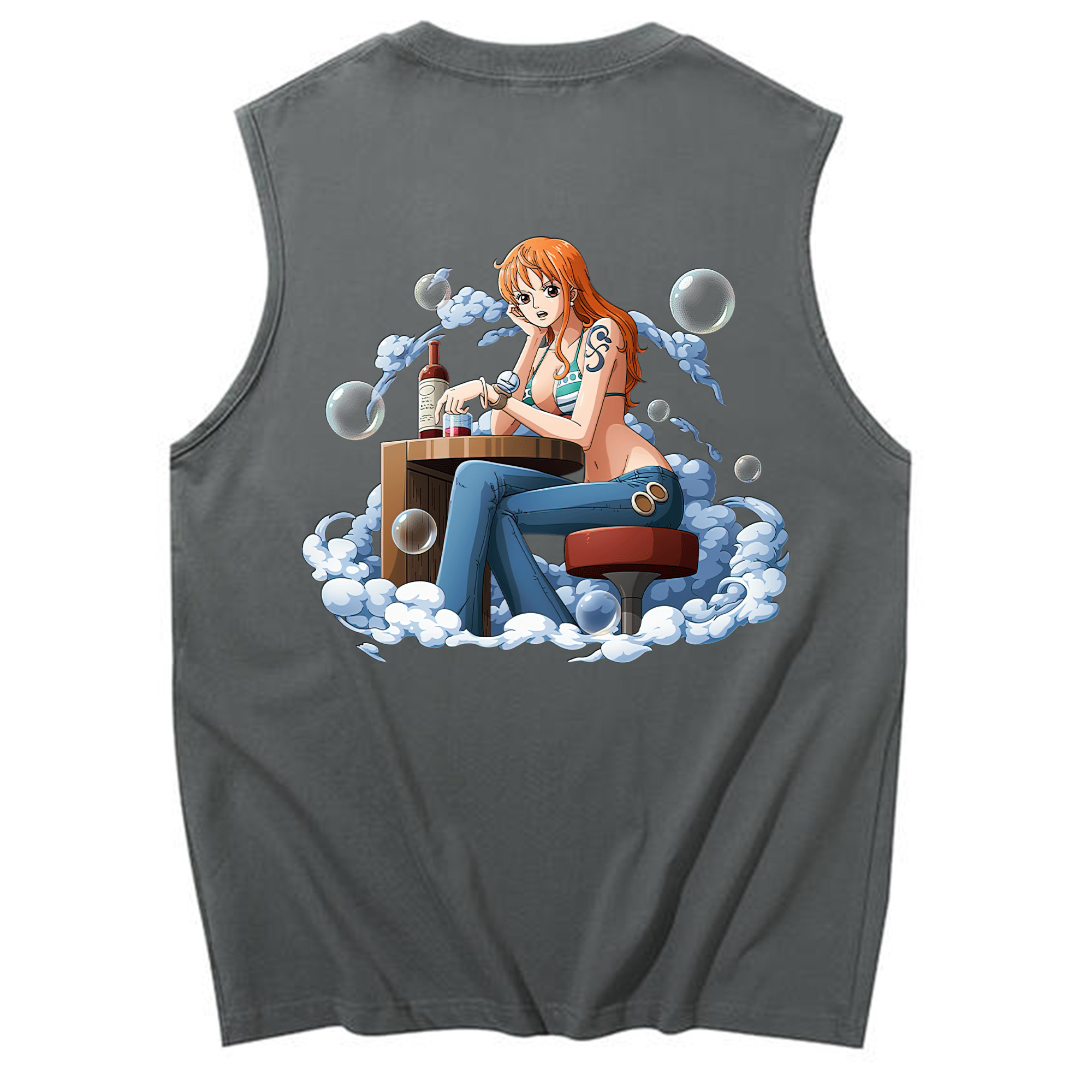 ワンピース ナミ ONE PIECE Nami コットン100％タンクトップ（背面プリント）